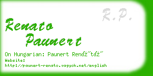 renato paunert business card